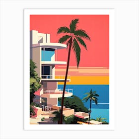 Acapulco, Mexico, Bold Outlines 3 Art Print