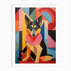 Dog Abstract Pop Art 6 Art Print