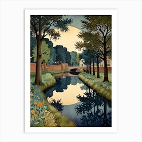 William Morris Moonlight On The Canal Art Print