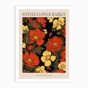 Winter Aconite 4 Winter Flower Market Poster Art Print