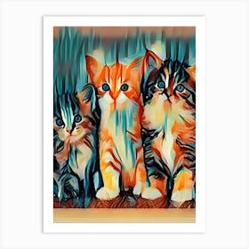 Three Kittens Art Print