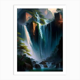 Huangguoshu Waterfall, China Nat Viga Style (2) Art Print