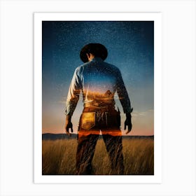 Cowboy Art Print