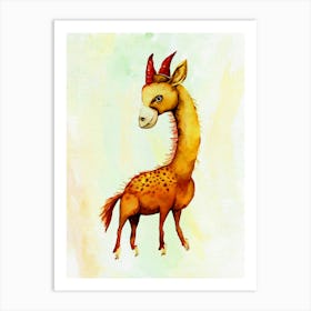 Interesting Giraffe Art Print