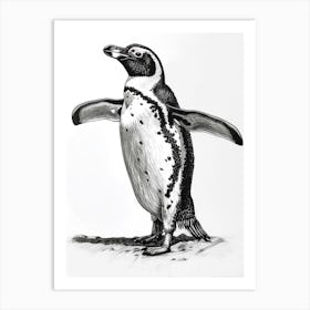 King Penguin Standing On Tiptoes 2 Art Print