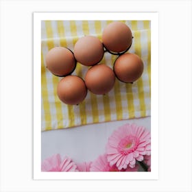 Eggs On A Table 5 Art Print