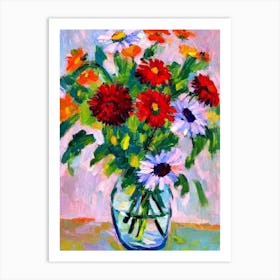Daisies  Matisse Style Flower Art Print
