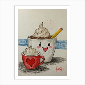 Latte Art 2 Art Print