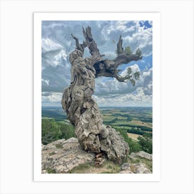 Tree On Top Of A Hill Art Print