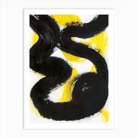Player Black And Gold Abstract Art Print