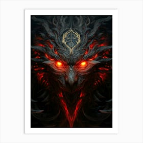 Demon Head Fox Art Print
