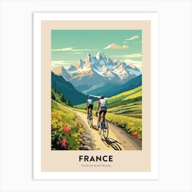 Tour De Mont Blanc France 8 Vintage Cycling Travel Poster Art Print