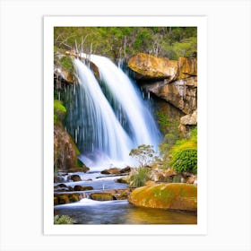 Garrawilla National Park Waterfall, Australia Nat Viga Style (2) Art Print