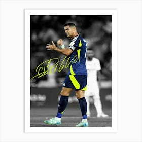 Cristiano Ronaldo Of Al Nassr Art Print