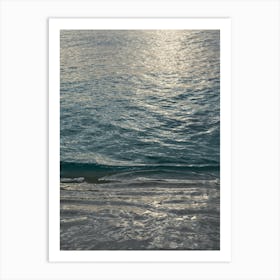 Sea water and subtle reflections of sunlight 2 Art Print