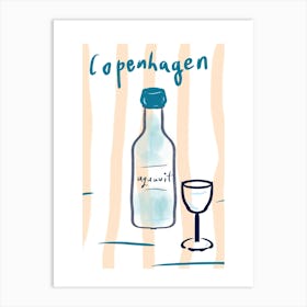 Aquavit Copenhagen traditional drink Art Print