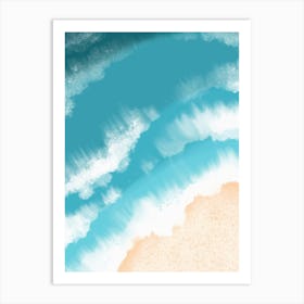 Sand And Waves Art Print