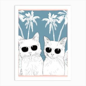 Two Cats In Sunglasses 5 Art Print