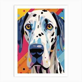 Pop Art Harlequin Great Dane 3 Art Print