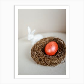 Easter Egg In Nest 1 Art Print