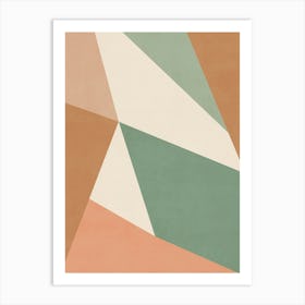 Abstract Geometric - Terracotta 01 Art Print