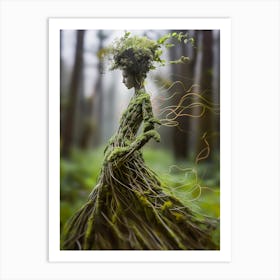 "Nature's Muse: Woman in Tree Form" Art Print