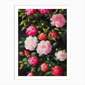 Peony Still Life Oil Painting Flower Art Print