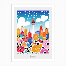 Poster Of Berlin, Illustration In The Style Of Pop Art 1 Art Print