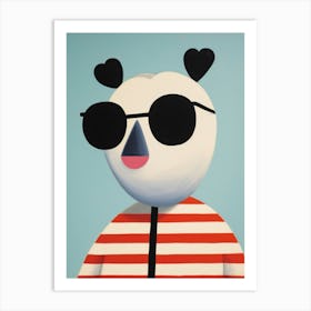 Little Panda 2 Wearing Sunglasses Art Print