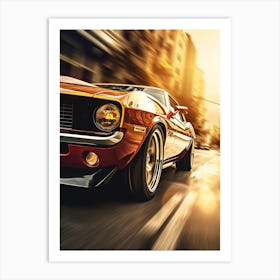 American Muscle Car In The City 003 Art Print