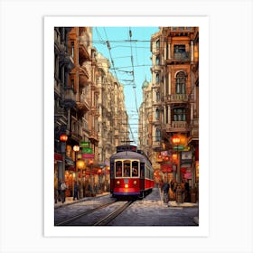 Istikal Avenue Pixel Art 6 Art Print