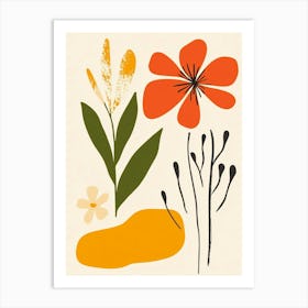 Flowers And Fruit Art Print