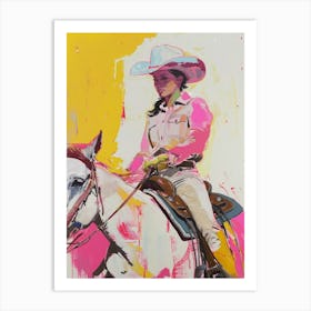 Cowgirl Painting 1 Art Print