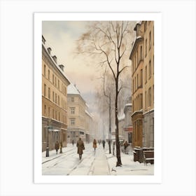 Swedish Winter Street Art Print