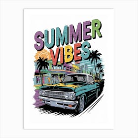 Oldsmobile Summer Vibes Vintage Look Art Print