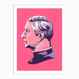 King Charles Print Pink Art Print