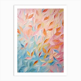 Pastel Leaves Painting 2 Art Print