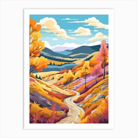 Cairngorms National Park Scotland 1 Hike Illustration Art Print