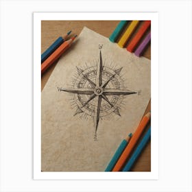 Compass 3 Art Print