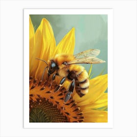 Meliponini Bee Storybook Illustrations 8 Art Print