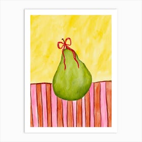 Pear and Grid Art Print
