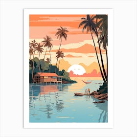 Pacific Islands 1 Travel Illustration Art Print