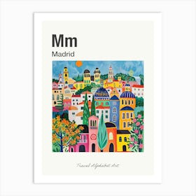 Kids Travel Alphabet  Madrid 2 Art Print