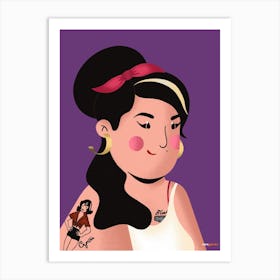 Amy Winehouse Portrait Art Print