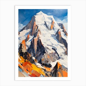 Mont Blanc France 1 Mountain Painting Art Print