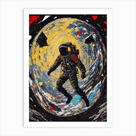 Astronaut In Space 2 Art Print