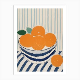 Bowl Of Oranges Art Print