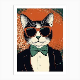 Super Cool Cat Illustration Pop 19 Art Print