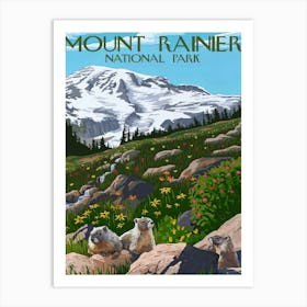 Mount Rainier National Park 1 Art Print