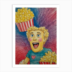 Popcorn Man Art Print